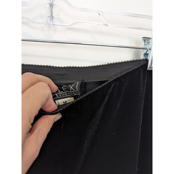 Alex Evenings Black Velvet Flare Pants Women's Size Medium - Picture 5 of 8